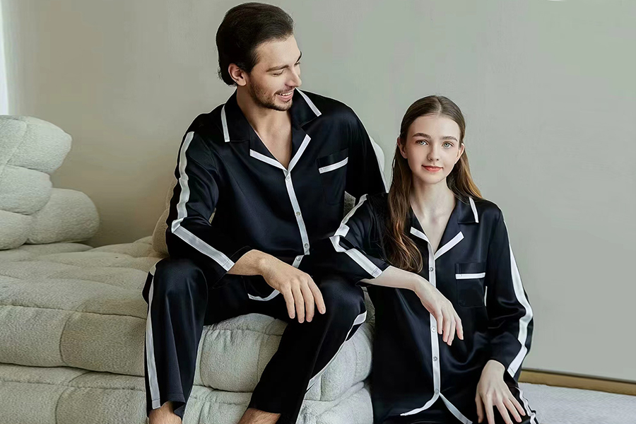 真丝睡衣情侣套装（男：上下衣/女：上下衣）