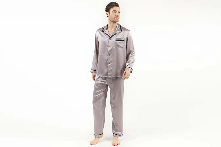 真丝睡衣男士套装（男：上装、下装）