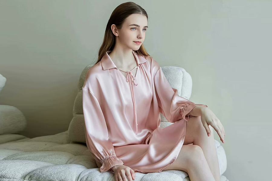 真丝睡衣女士连衣裙