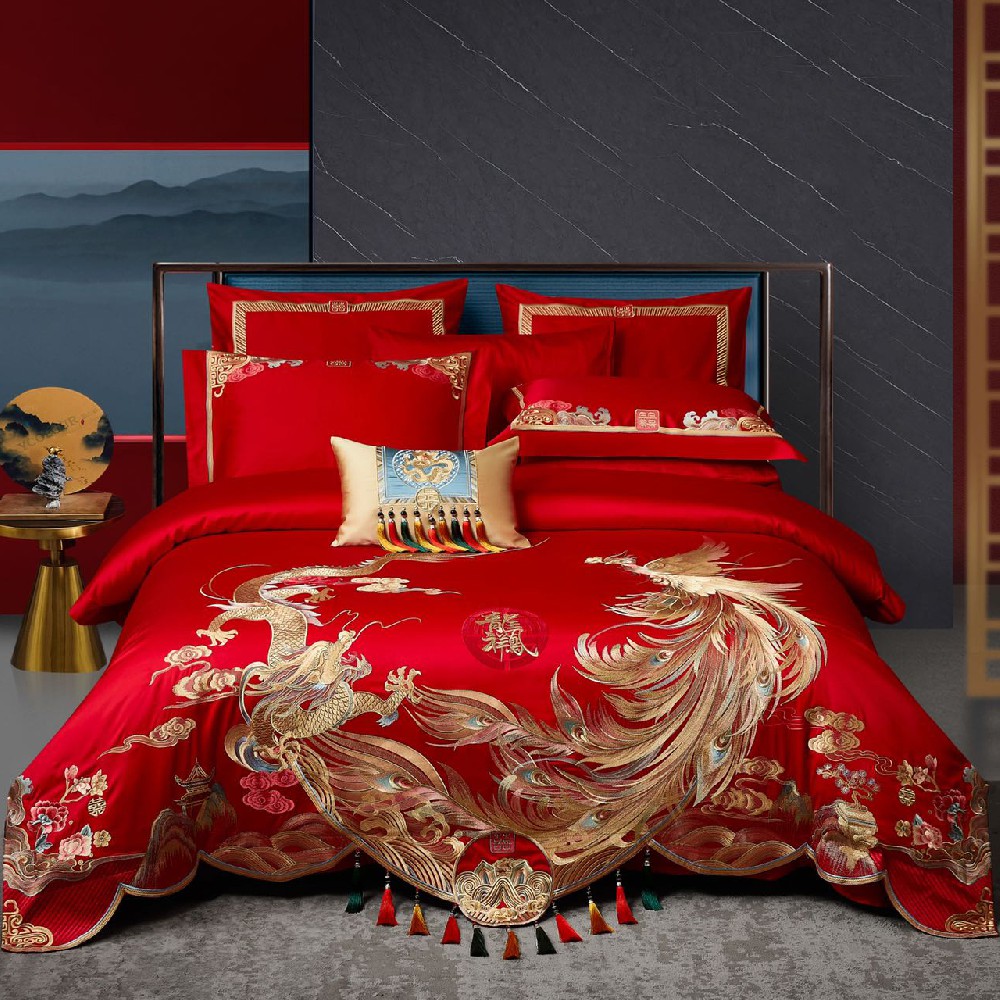 100支新疆长绒棉婚庆四件套